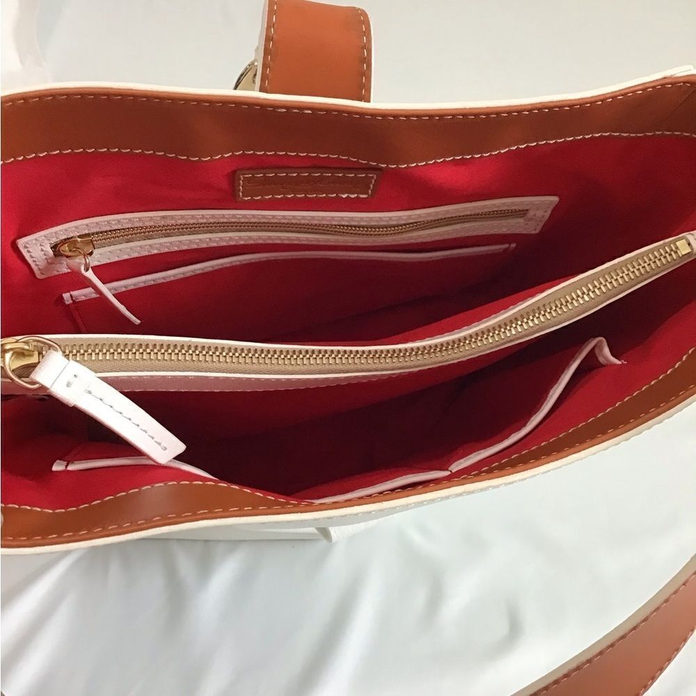 DOONEY & BOURKE White Leather Ashby Shoulder Bag - Picture 10 of 14